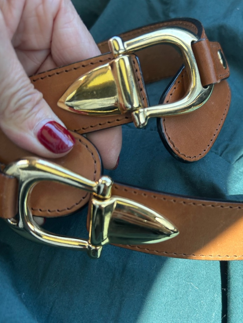 Stunning Festival vibes Designer Neiman Marcus high end Horsebit leather belt